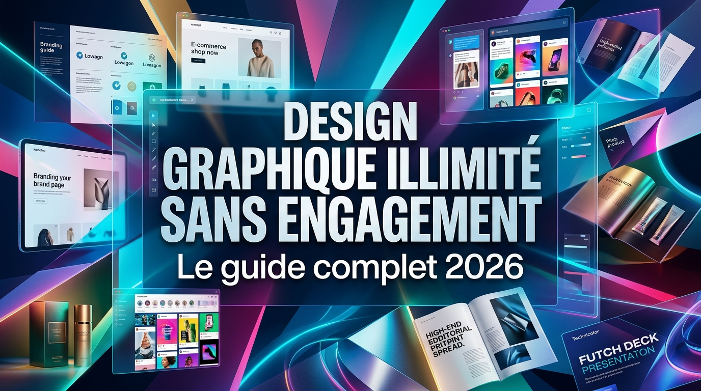 Guide complet design graphique illimité sans engagement en 2026