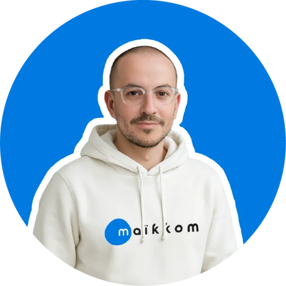 Florent Baeza-Wilhelm, founder of Maikkom, graphic and cognitive designer in Aix-en-Provence