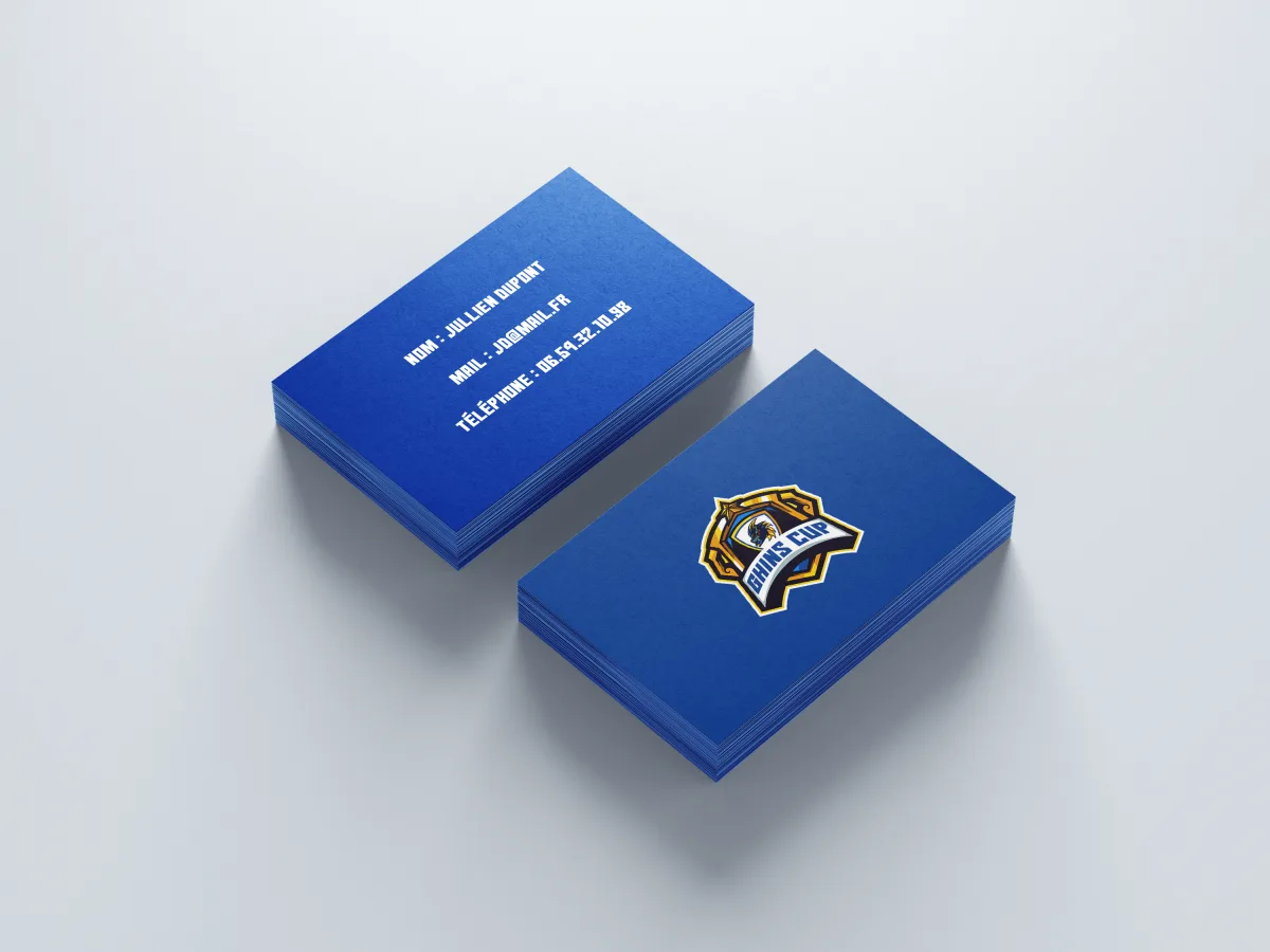 Cartes de visite GHINS CUP — design et impression