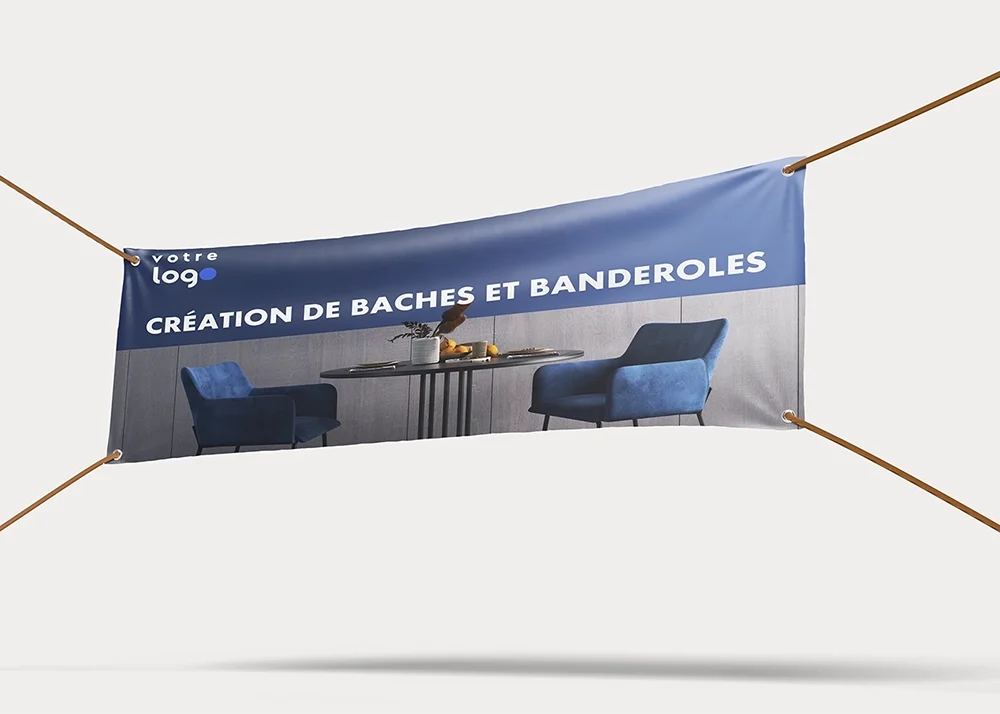 Création de bâche publicitaire et banderole grand format