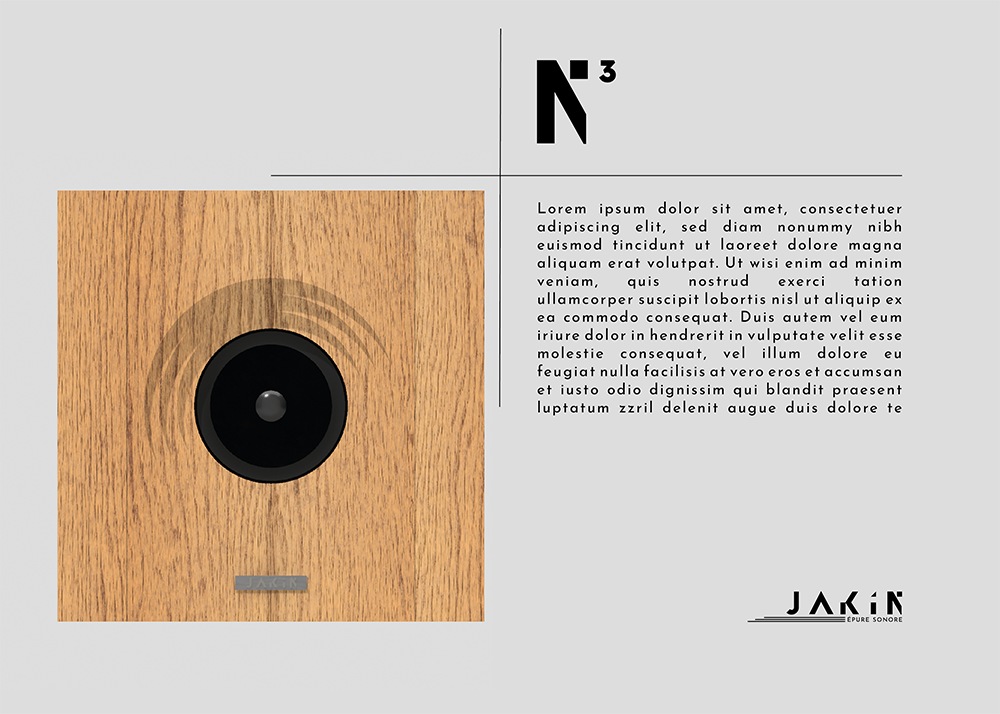 Enceinte design Jakin graphisme produit Aix en Provence